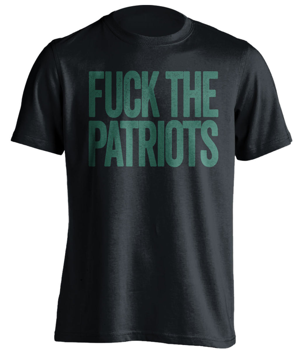 fuck the patriots new york jets black tshirt