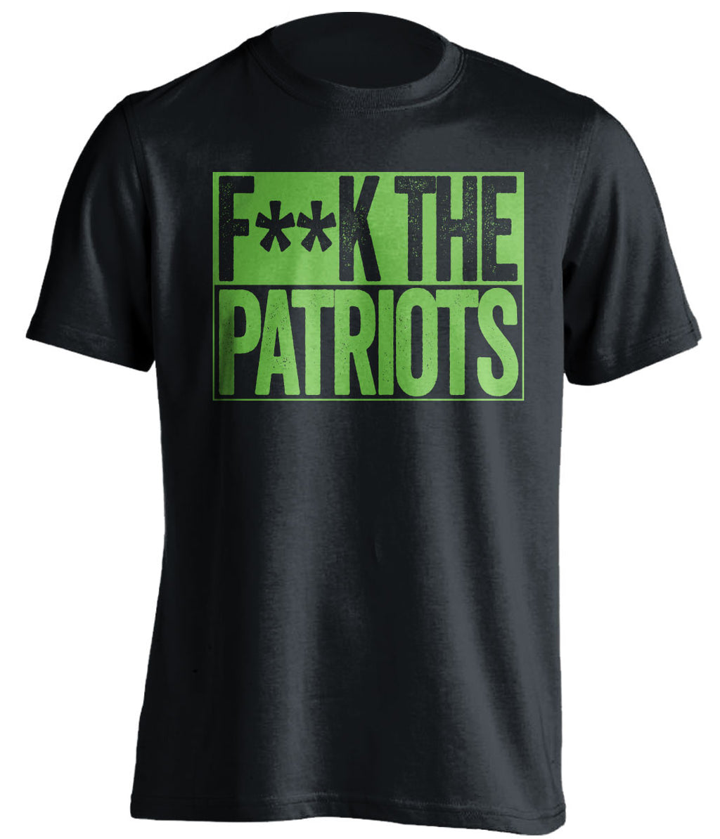f**k the patriots seattle seahawks black tshirt
