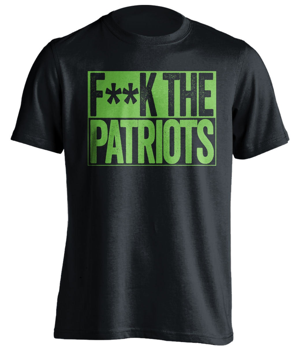 f**k the patriots seattle seahawks black tshirt