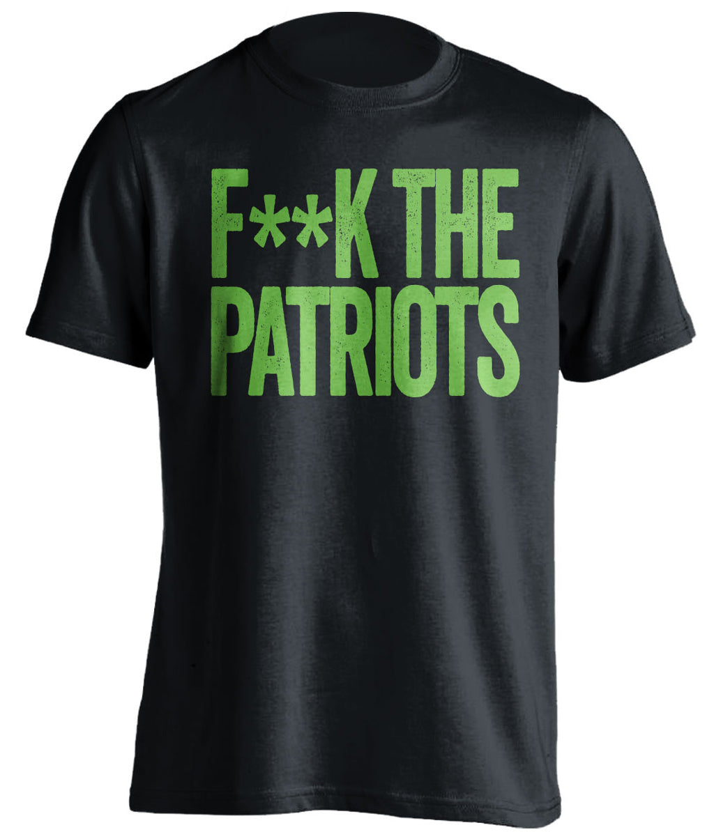 f**k the patriots seattle seahawks black shirt