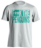 F**K THE PENGUINS San Jose Sharks white TShirt