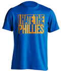 i hate the phillies new york mets blue shirt