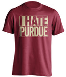 i hate purdue indiana hoosiers red shirt