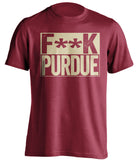 f**k purdue indiana hoosiers red shirt
