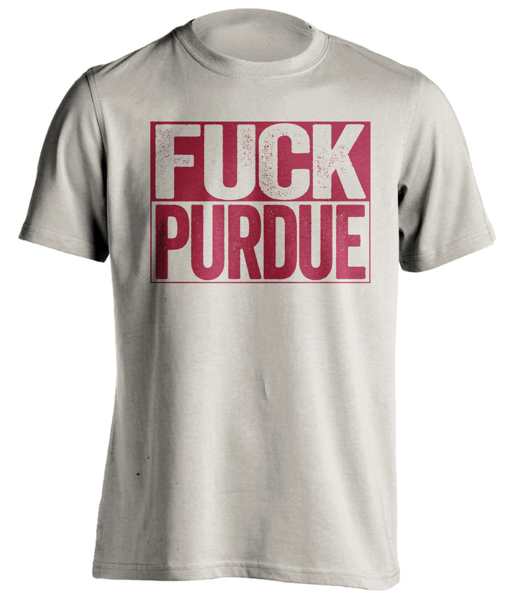 fuck purdue indiana hoosiers cream shirt