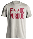 f**k purdue indiana hoosiers cream tshirt