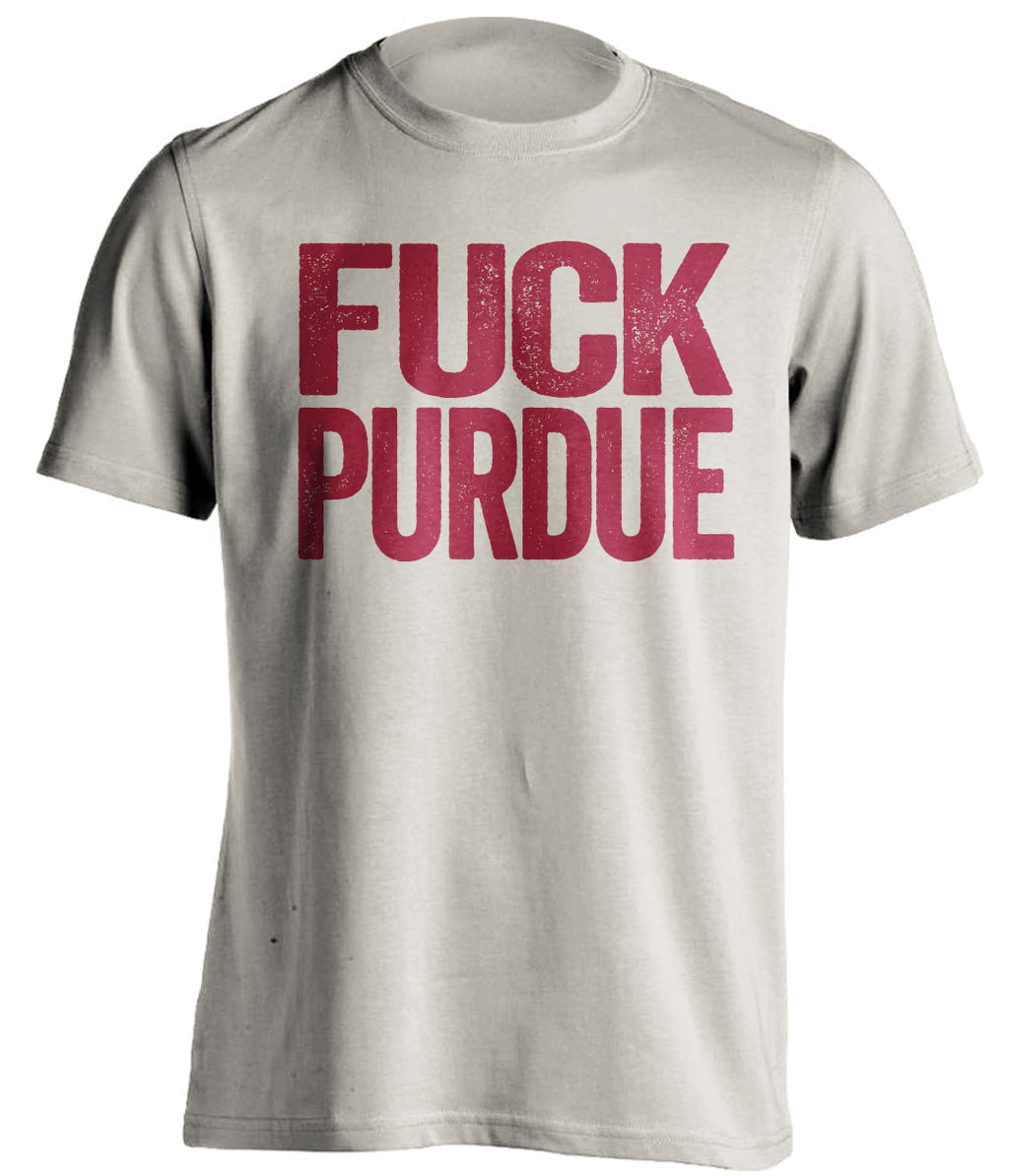 fuck purdue indiana hoosiers cream tshirt