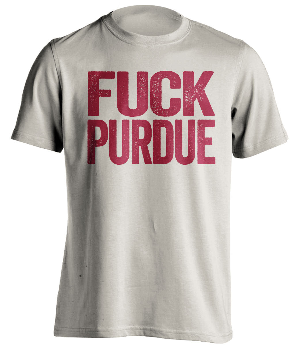 fuck purdue indiana hoosiers cream tshirt