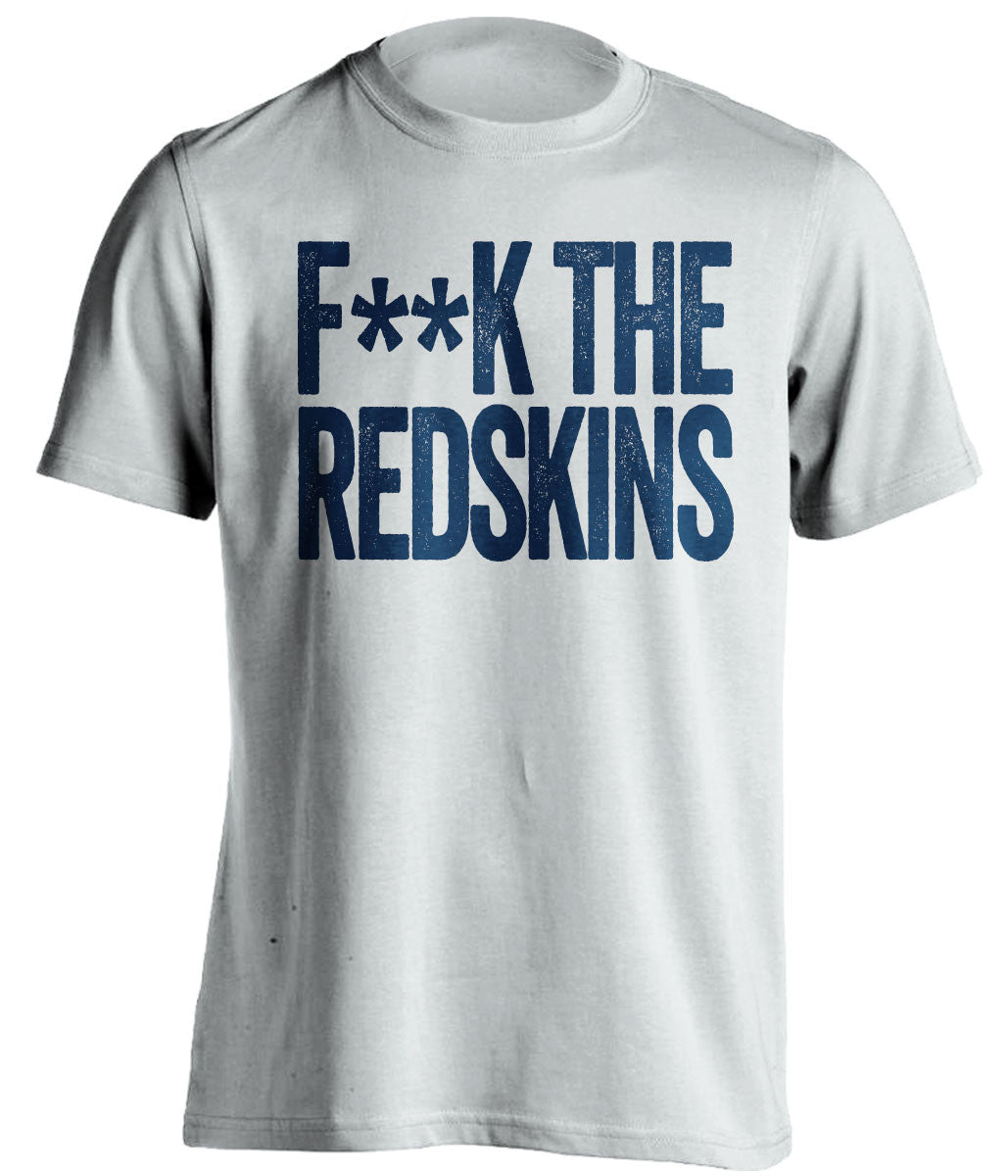 f**k the redskins dallas cowboys white tshirt
