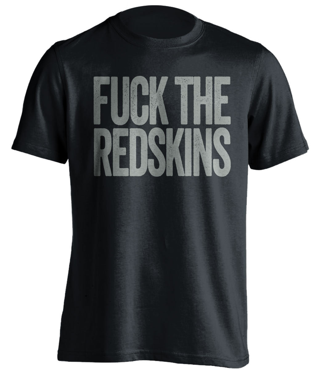 fuck the redskins dallas cowboys black tshirt