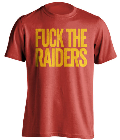 fuck the raiders kansas city chiefs red tshirt