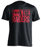 f**k the raiders kansas city chiefs black shirt