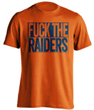 FUCK THE RAIDERS Denver Broncos orange TShirt