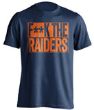F**K THE RAIDERS Denver Broncos blue TShirt
