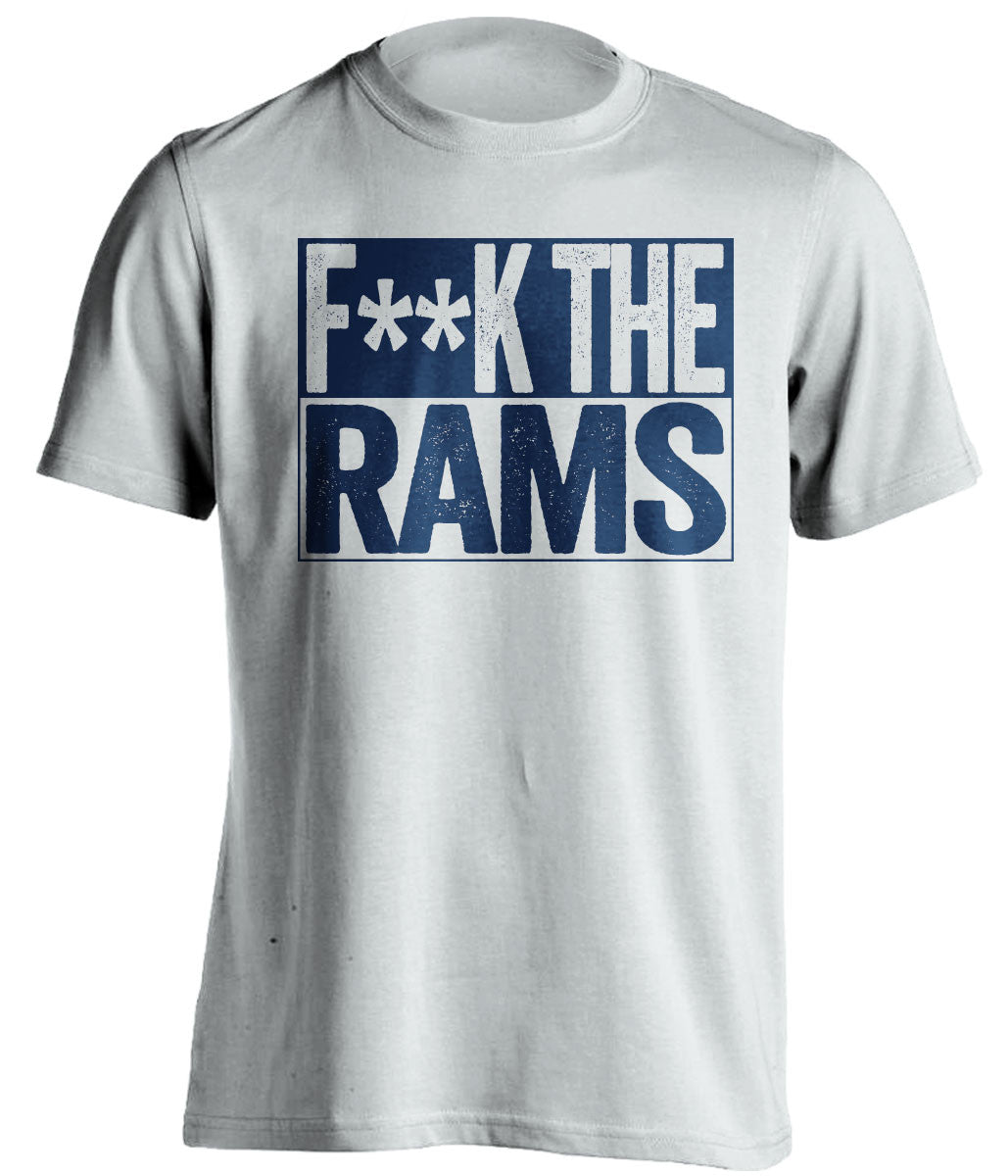 F**K THE RAMS St Louis Rams white TShirt