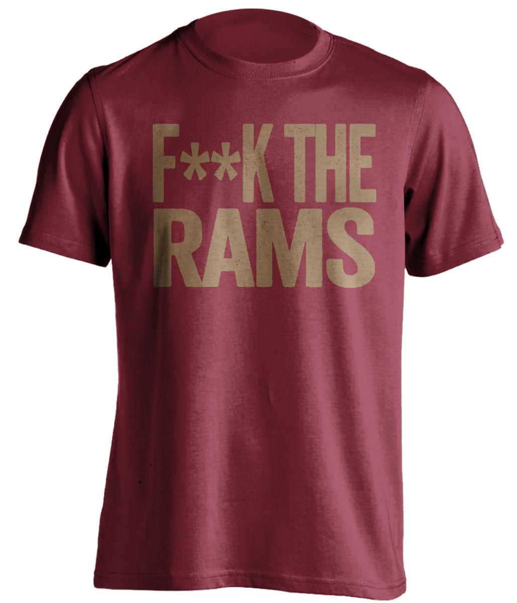 f**k the rams san francisco 49ers red tshirt