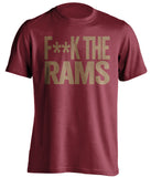 f**k the rams san francisco 49ers red tshirt