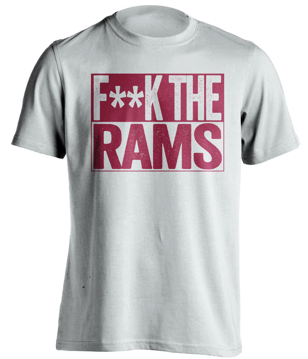 f**k the rams san francisco 49ers white shirt