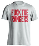 f**k the rangers new jersey devils white tshirt