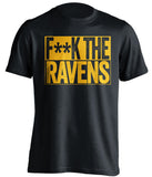f**k the ravens pittsburgh steelers black shirt