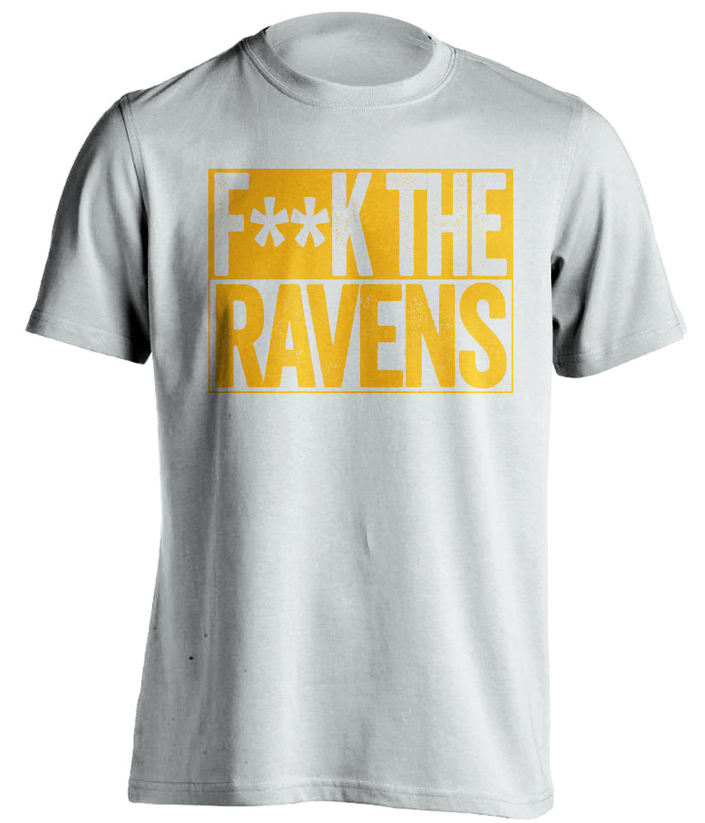 f**k the ravens pittsburgh steelers white shirt
