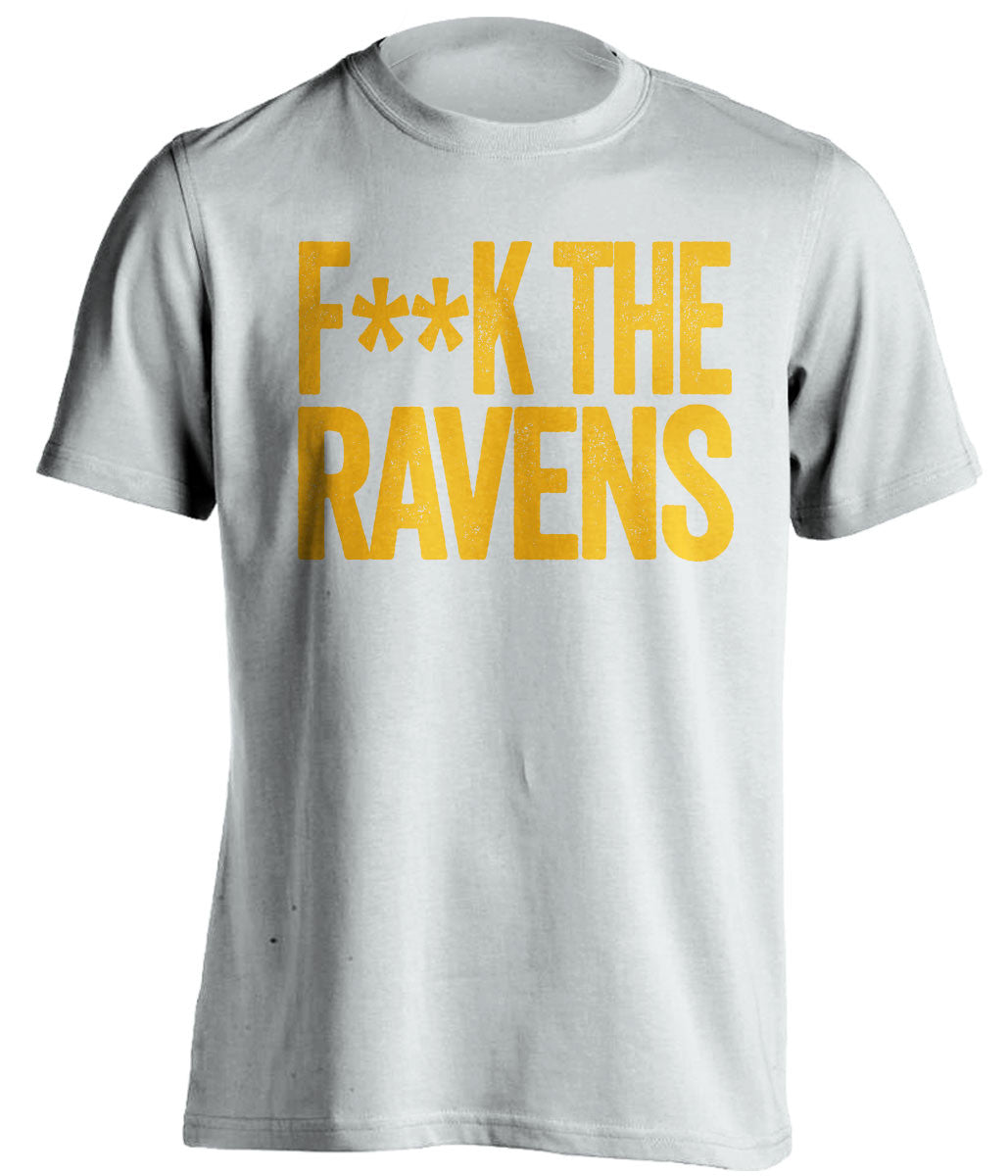 f**k the ravens pittsburgh steelers white tshirt