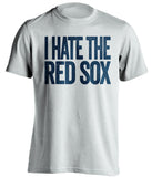i hate the red sox new york yankees white tshirt