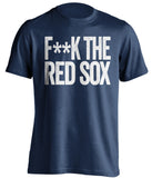 f**k the red sox new york yankees blue tshirt