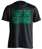 i hate the red wings vancouver canucks black tshirt