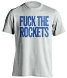 fuck the rockets dallas mavericks white tshirt