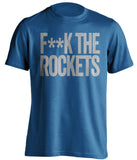 f**k the rockets dallas mavericks blue tshirt