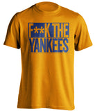 F**K THE ROYALS New York Mets orange TShirt