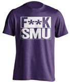 F**K SMU TCU Horned Frogs purple TShirt