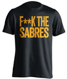 f**k the sabres boston bruins black tshirt
