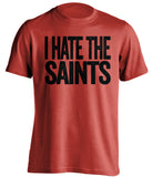 i hate the saints atlanta falcons red tshirt
