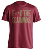 f**k the seahawks san francisco 49ers red tshirt