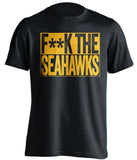 f**k the seahawks green bay packers black shirt