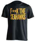 f**k the seahawks green bay packers black tshirt
