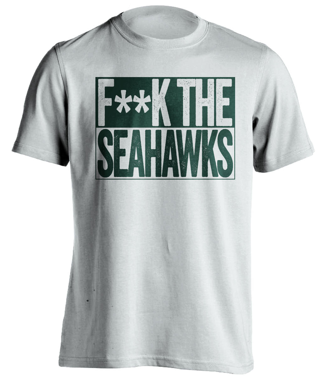 f**k the seahawks green bay packers white shirt