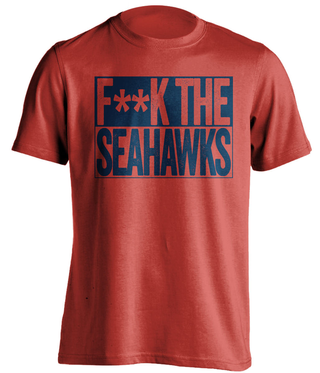 f**k the seahawks new england patriots red shirt