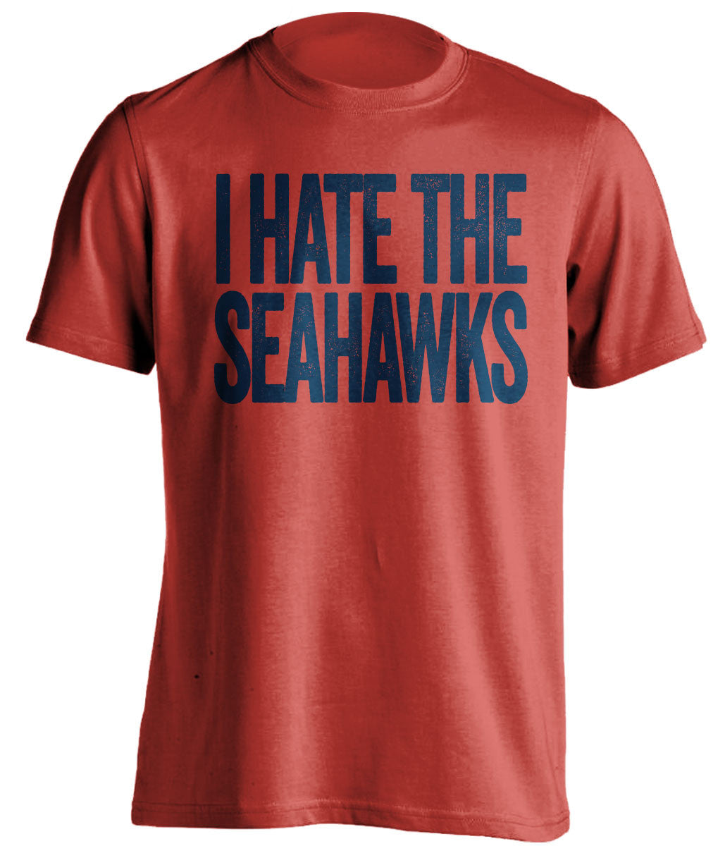 i hate the seahawks new england patriots red tshirt