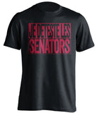 je deteste les senators montreal canadiens black shirt