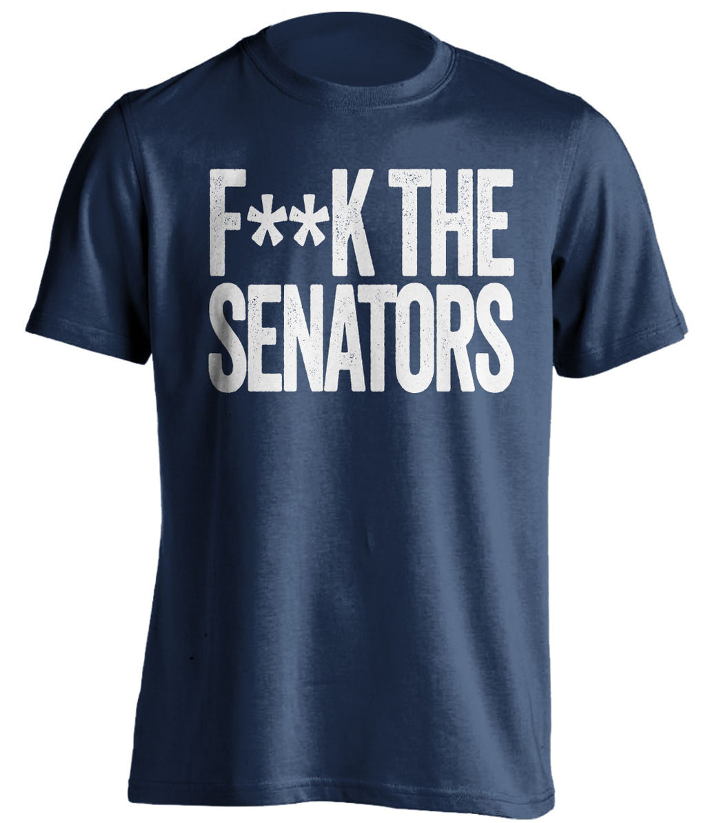 f**k the senators toronto maple leafs blue tshirt