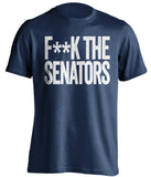 f**k the senators toronto maple leafs blue tshirt