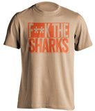 f**k the sharks anaheim ducks gold shirt