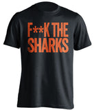 f**k the sharks anaheim ducks black tshirt
