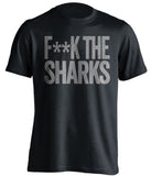 f*ck the sharks los angeles kings black tshirt
