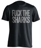 fuck the sharks los angeles kings black tshirt