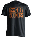 f*ck the sooners texas longhorns black shirt