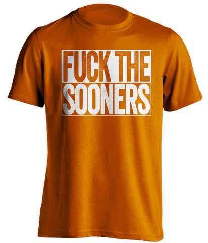 fuck the sooners texas longhorns orange shirt